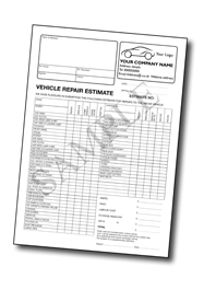 Personalised Body Shop Repair Estimate Pad